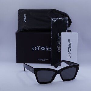Off-White OERI110 CINCINNATI 1307 Cat Eye Sunglasses – Black/Grey